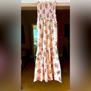 NWT New York & Company pink floral maxi